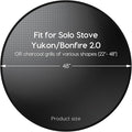 Grill Pad Floor Mat, 48 Inch Round Fiberglass, Black