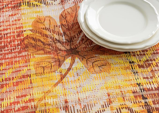 Maison d' Hermine Table Cloth Round Table 100% Cotton 63 Inches Fall Tablecloth - Image 9