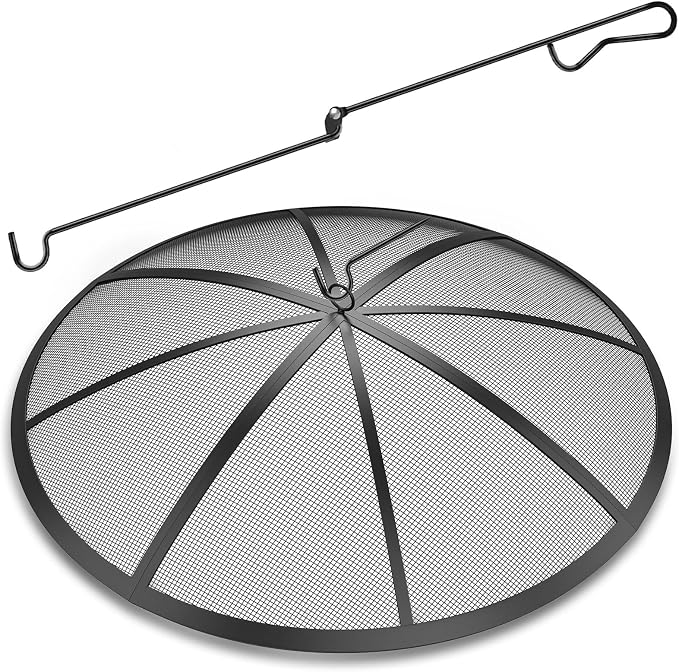 Fire Pit Spark Screen, 40Inch Fire Pit Lid Outdoor - Image 7
