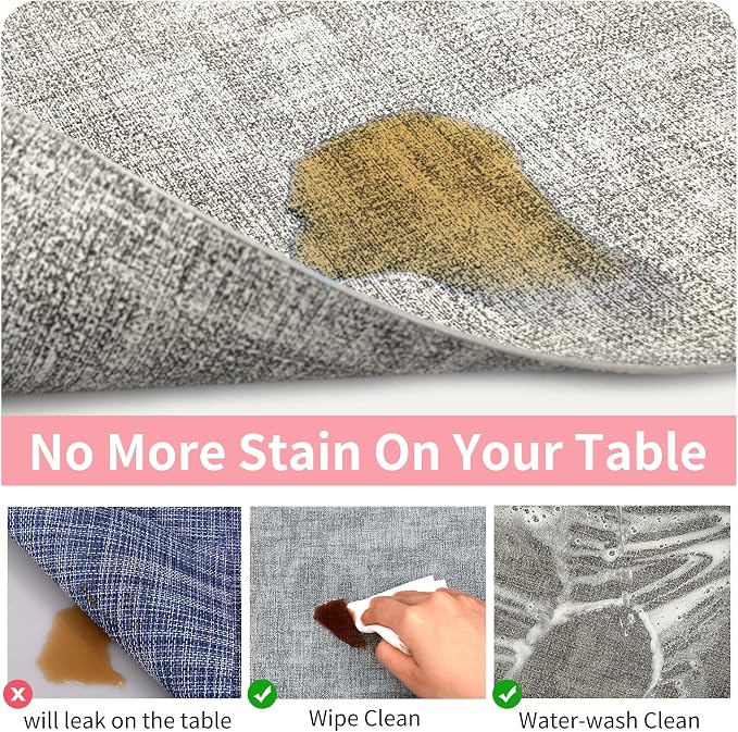 Maxpearl Faux Leather Placemats Set of 8 – Waterproof, Wipe Clean, Heat - Image 7