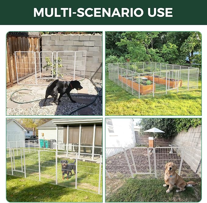 FXW Garden Fence Outdoor for The Yard – 45in x 109.4ft Heavy Duty Metal Animal - Image 6