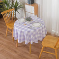 Cupuamon 2 Pack Waterproof Polyester Fabic Round Checkered Tablecloth，60 by Cupuamon