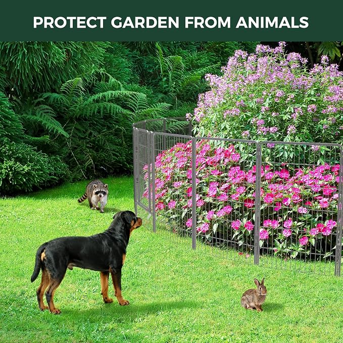 FXW Garden Fence Outdoor for The Yard – 45in x 54.7ft Heavy Duty Metal Animal - Image 3