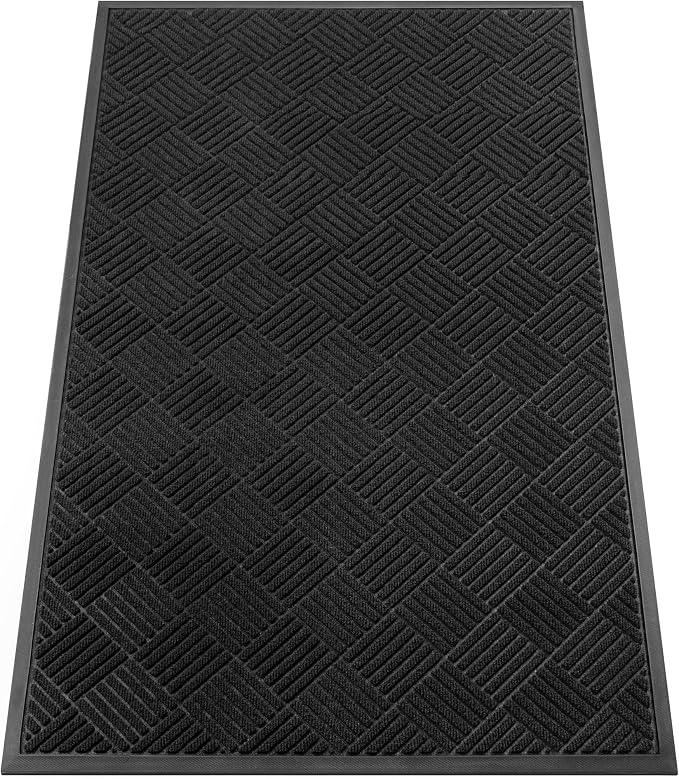 Indoor Outdoor Door Mat, 5’x 3' Doormat by HOMEK