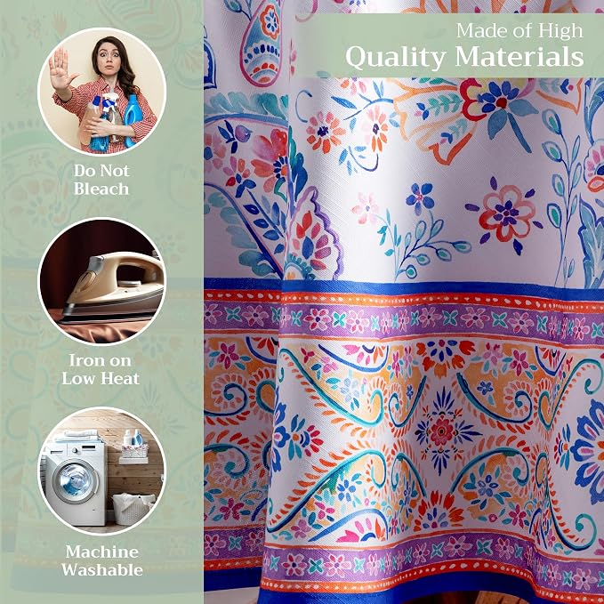 Maison d' Hermine Table Cloth Round Table 100% Cotton 63 Inches Tablecloth - Image 3