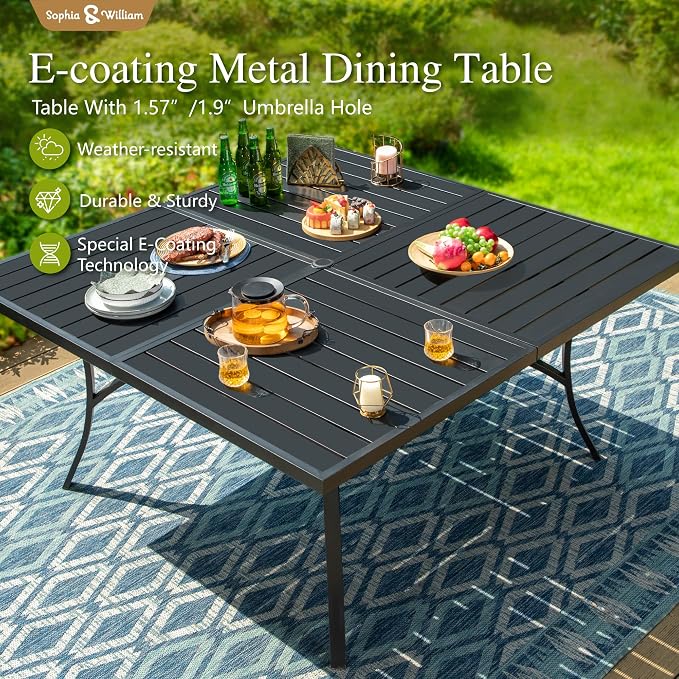 Sophia & William Outdoor Dining Set Patio Dining Sets Patio Table and Chairs - Image 6