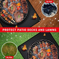 Grill Floor Mat 75x40 Inch Fiberglass Double-Sided Heat-Resistant