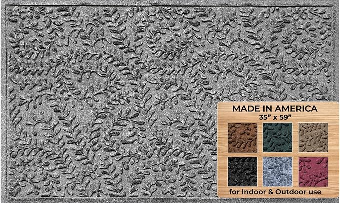 WaterHog Indoor/Outdoor Door Mat, Durable & Skid-Resistant Front Door Rug by BungalowFlooring