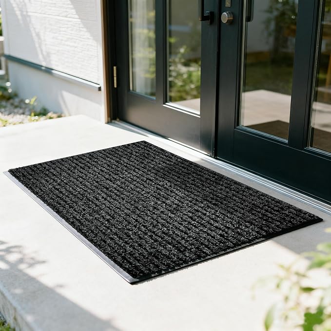 Front Door Mat Outdoor, Non-Slip and Heavy Duty Welcome Mat, Low Profile Easy by Unknown