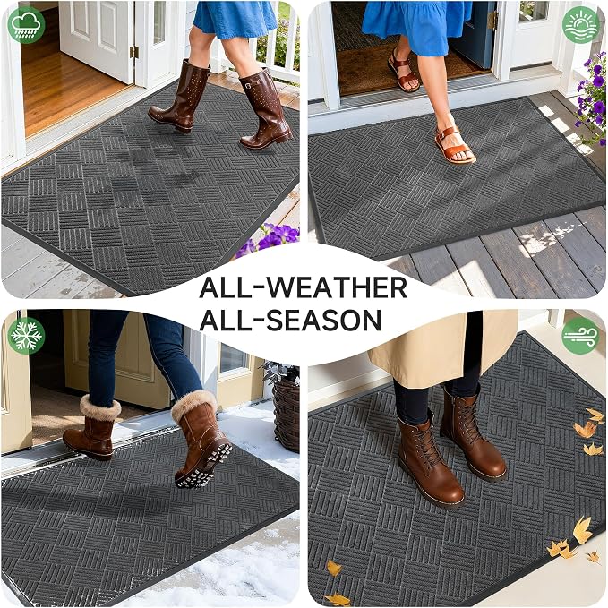 Front Door Mat, Heavy Duty Indoor Outdoor Doormat, Stain and Fade Resistant - Image 6