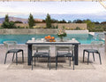 PURPLE LEAF 7 Pieces Outdoor Dining Set Patio Table and Chairs Set Aluminum by PURPLELEAF