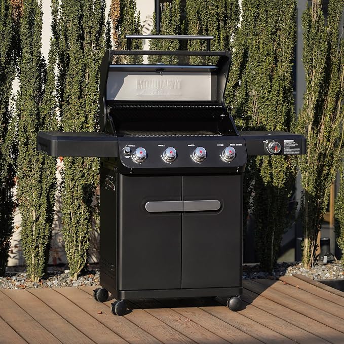 Monument Grills Outdoor Barbecue Stainless Steel 4 Burner Propane Gas Grill - Image 9