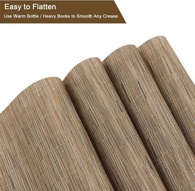 SHACOS Round Table Placemats Wedge Placemats Set of 8 Woven Vinyl Curved Table - Image 7