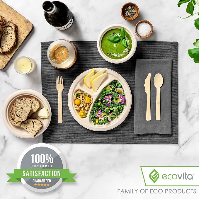 100% Bamboo Forks Spoons Knives Cutlery Combo Set - Image 8