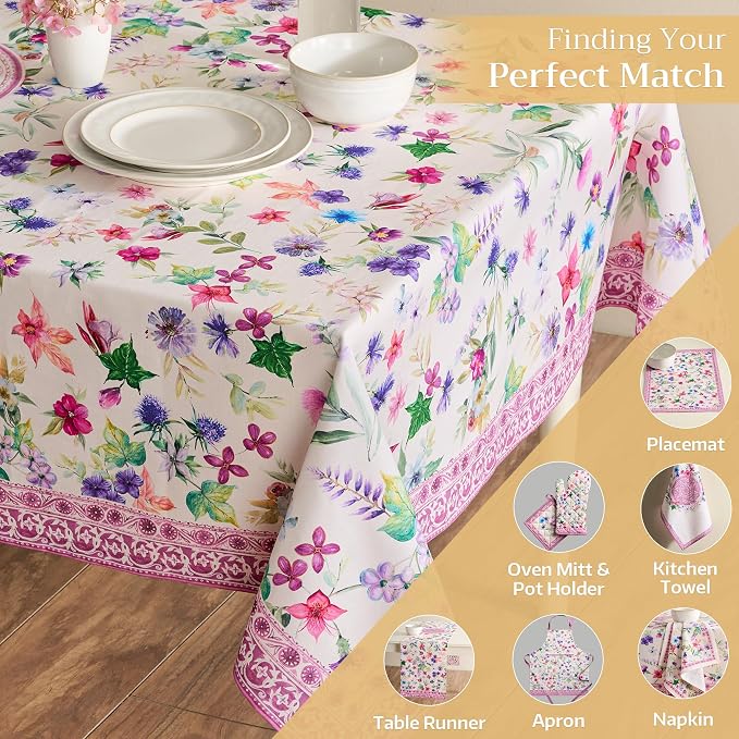 Maison d' Hermine Table Cloth Rectangle Table 100% Cotton 60 x 108 Inches - Image 6