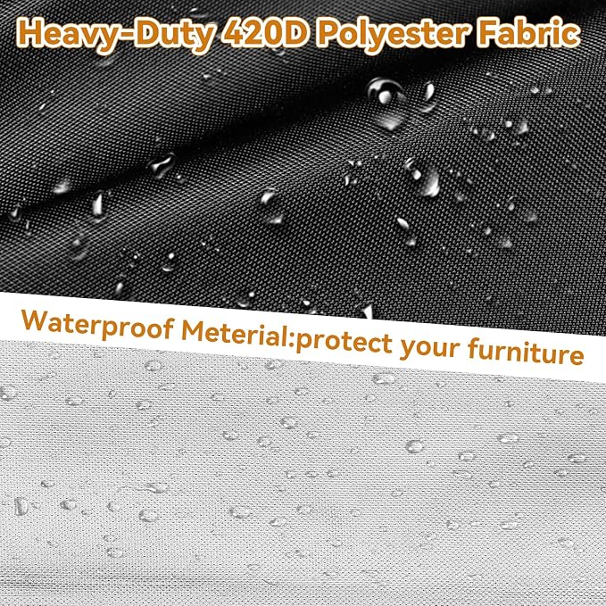 TUOKING Outdoor Furniture Covers Heavy-Duty 420D Waterproof Cover, All-Weather - Image 4