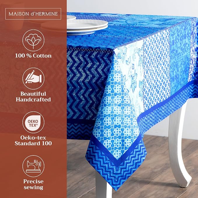 Maison d' Hermine Table Cloth Rectangle Table 100% Cotton 60 x 120 Inches - Image 2
