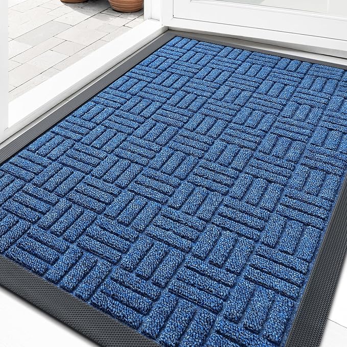 OLANLY Front Door Mat Outside Entrance 71x23, Heavy Duty Sturdy Natural Rubber by OLANLY