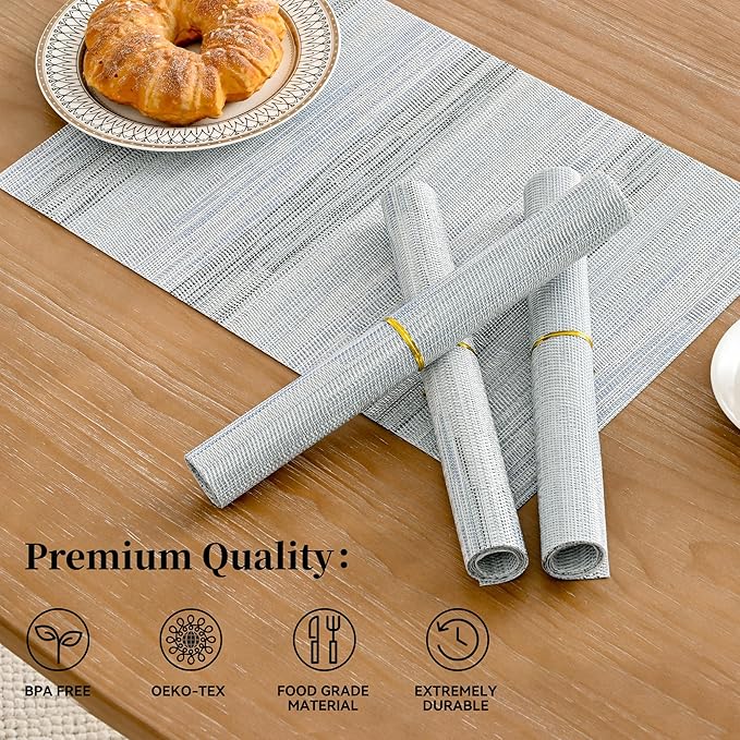 Leetaltree LightSteel Blue Placemats Set of 8 - Image 2