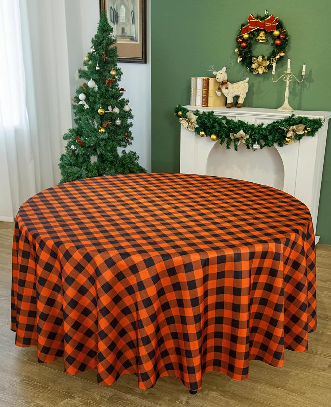 Waterproof Plaid Tablecloth Fabric by Essifunia