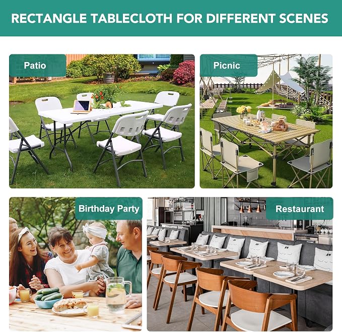 LUSHVIDA 10 Packs Vinyl Tablecloths - Image 9