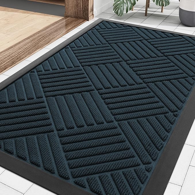 Smiry Front Door Mat Outside Entrance, Heavy Duty Outdoor Indoor Mat, Natural by Smiry