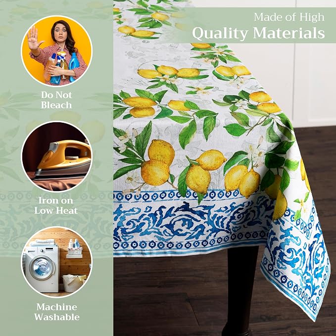 Maison d' Hermine Table Cloth Rectangle Table 100% Cotton 70 x 140 Inches - Image 3