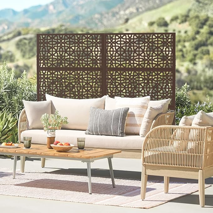 Elevens Outdoor Decor Privacy Fence Screen Metal Fence Panels, Decorative - Image 6