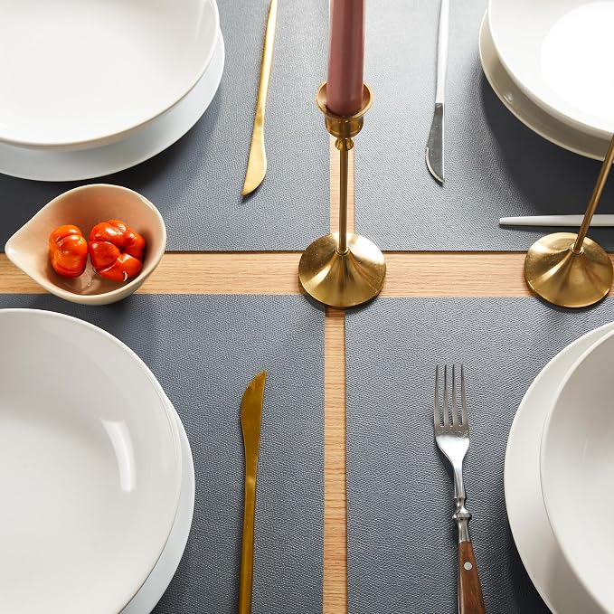 DOLOPL Placemats Set of 6, Wipeable Faux Leather Heat Resistant Table Mats - Image 5