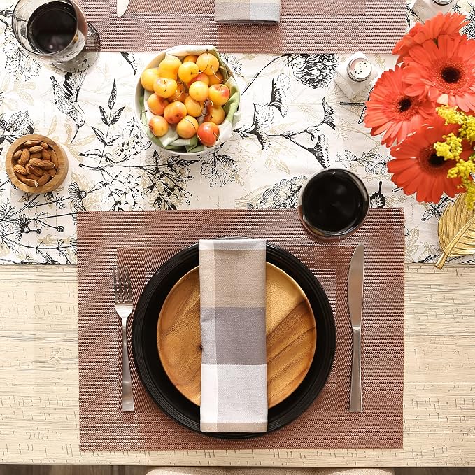 DII PVC Tabletop Collection Woven Indoor/Outdoor, Placemat Set, 6 Piece - Image 4