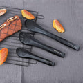 Buffet Tongs Set in Stainless Steel, Black, 7, 9 and 11 Inch