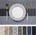 LEXMORE Placemats Set of 6 Vinyl/Plastic Woven Place Mats by lexmore