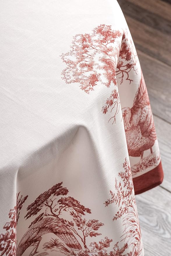 Maison d' Hermine Table Cloth Round Table 100% Cotton 69 Inches Fall Tablecloth - Image 8