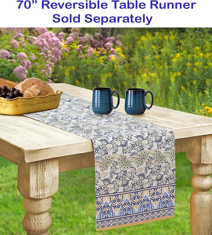 Home Bargains Plus Rectangle Fabric Tablecloth, 60 x 120 Inch, Allure Yellow - Image 5
