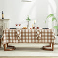 EVERLY 100% Yarn-Dyed Linen Rectangle Tablecloths 60x84Inches by EVERLY