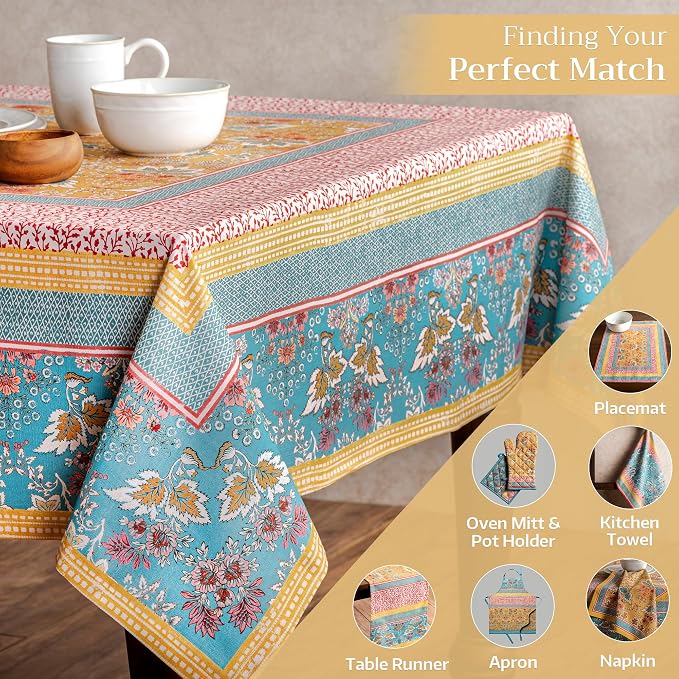 Maison d' Hermine Table Cloth Rectangle Table 100% Cotton 70 x 120 Inches - Image 5