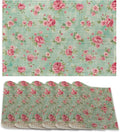 6 Pcs Placemats, Vintage Floral Table Mats Washable Recyclable Table Placemats by ZTHLL