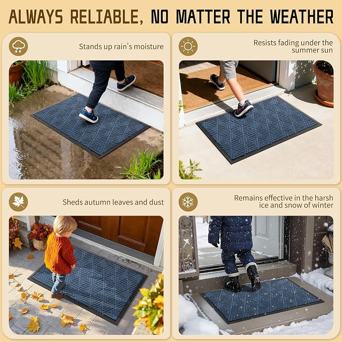 Yimobra Large Door Mat 36x24, All-Weather Waterproof Non-Slip Welcome Matt - Image 5