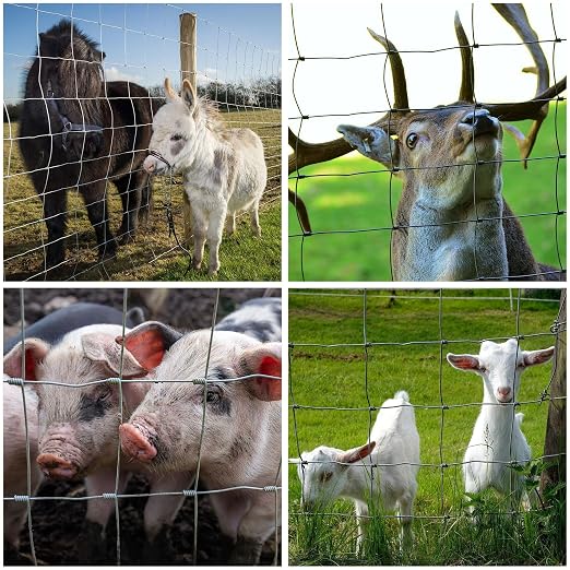 Farm Fence 5ft x 164ft Heavy Zinc Coating Cattle Fence, Galvanized Field Wire - Image 6