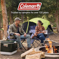 Grey Portable Camp Chair with 4-Can Arm Cooler and Carry Bag