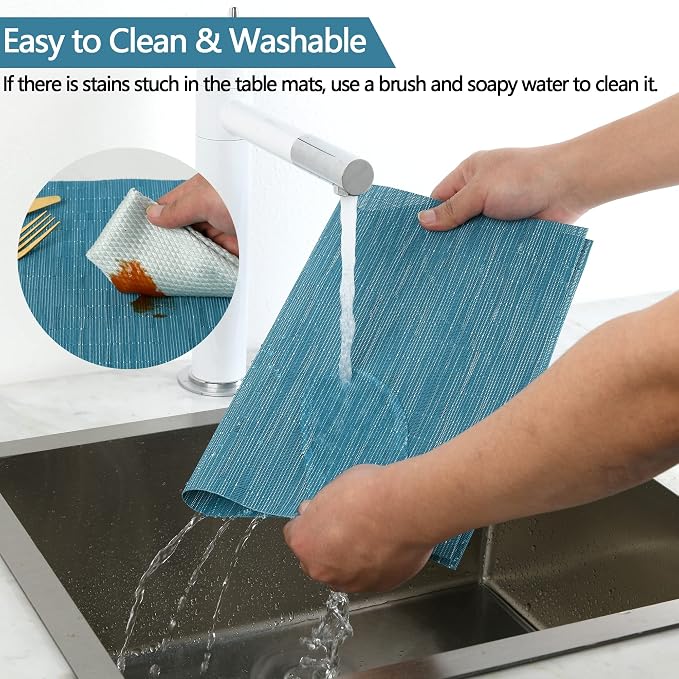 SLKQG Plastic Place mats Set of 4 - Image 3