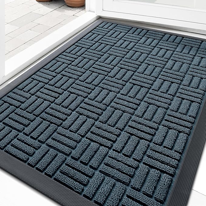 OLANLY Front Door Mat Outside Entrance 29.5x17, Heavy Duty Sturdy Natural by OLANLY