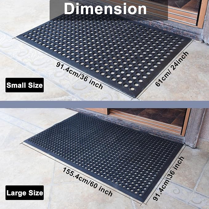 Outdoor Mat, Odorless Flexible Entrance Floor Mat, Anti-Slip Workplace Mats - Image 2