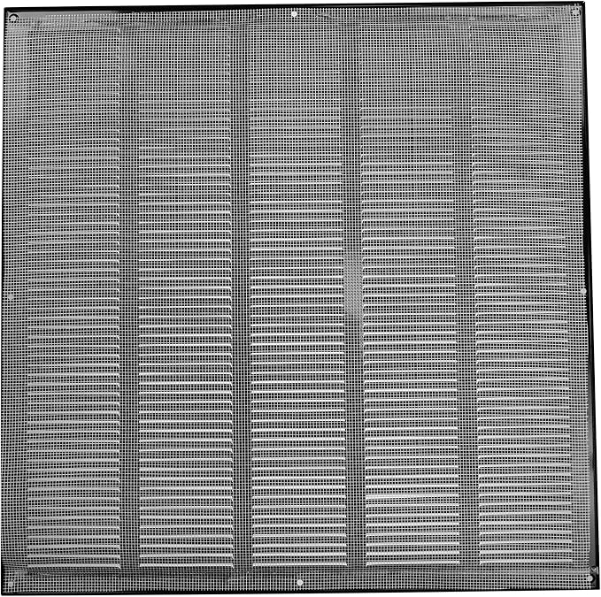 Repa Market Air Vent Cover 20x20 Inch Black Galvanized Steel Louvered Grill - Image 6