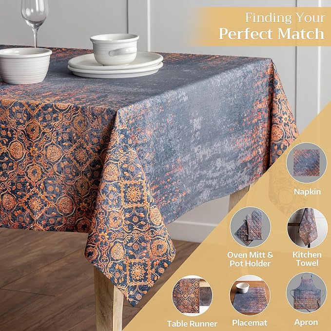 Maison d' Hermine Table Cloth Rectangle Table 100% Cotton 70 x 140 Inches Fall - Image 5