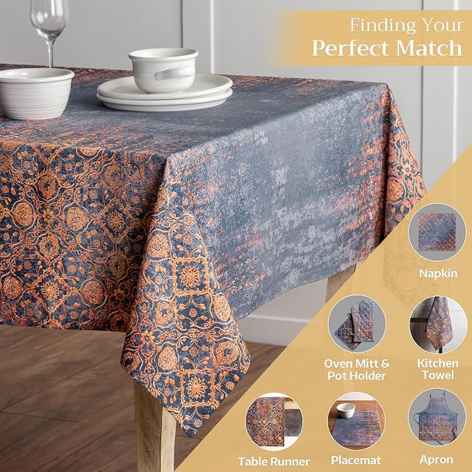 Maison d' Hermine Table Cloth Rectangle Table 100% Cotton 70 x 108 Inches Fall - Image 5