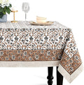 CPC Autumn Vine Tablecloth 100% Cotton 70x108 Inch Indian Block Print Rectangle by COTTONPRINTCLUB