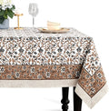CPC Autumn Vine Tablecloth 100% Cotton 70x118 Inch Indian Block Print Rectangle by COTTONPRINTCLUB