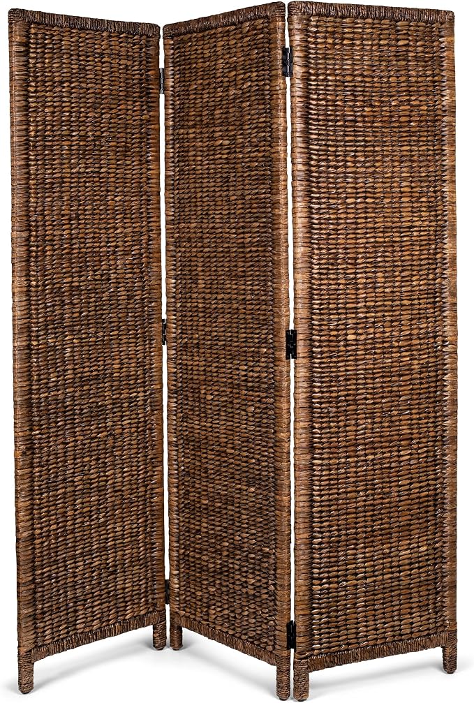 BIRDROCK HOME 3 Panel Seagrass Room Divider by BIRDROCKHOME