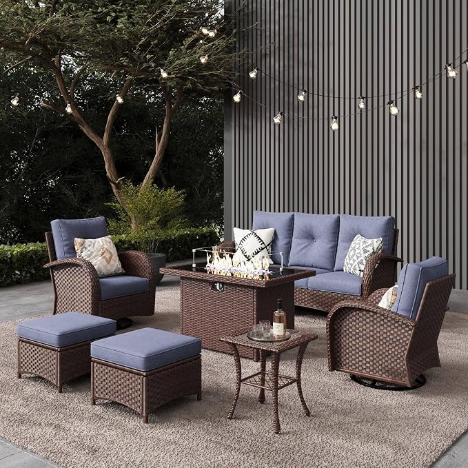 LayinSun 7 Pieces Outdoor Patio Furniture Set by LayinSun